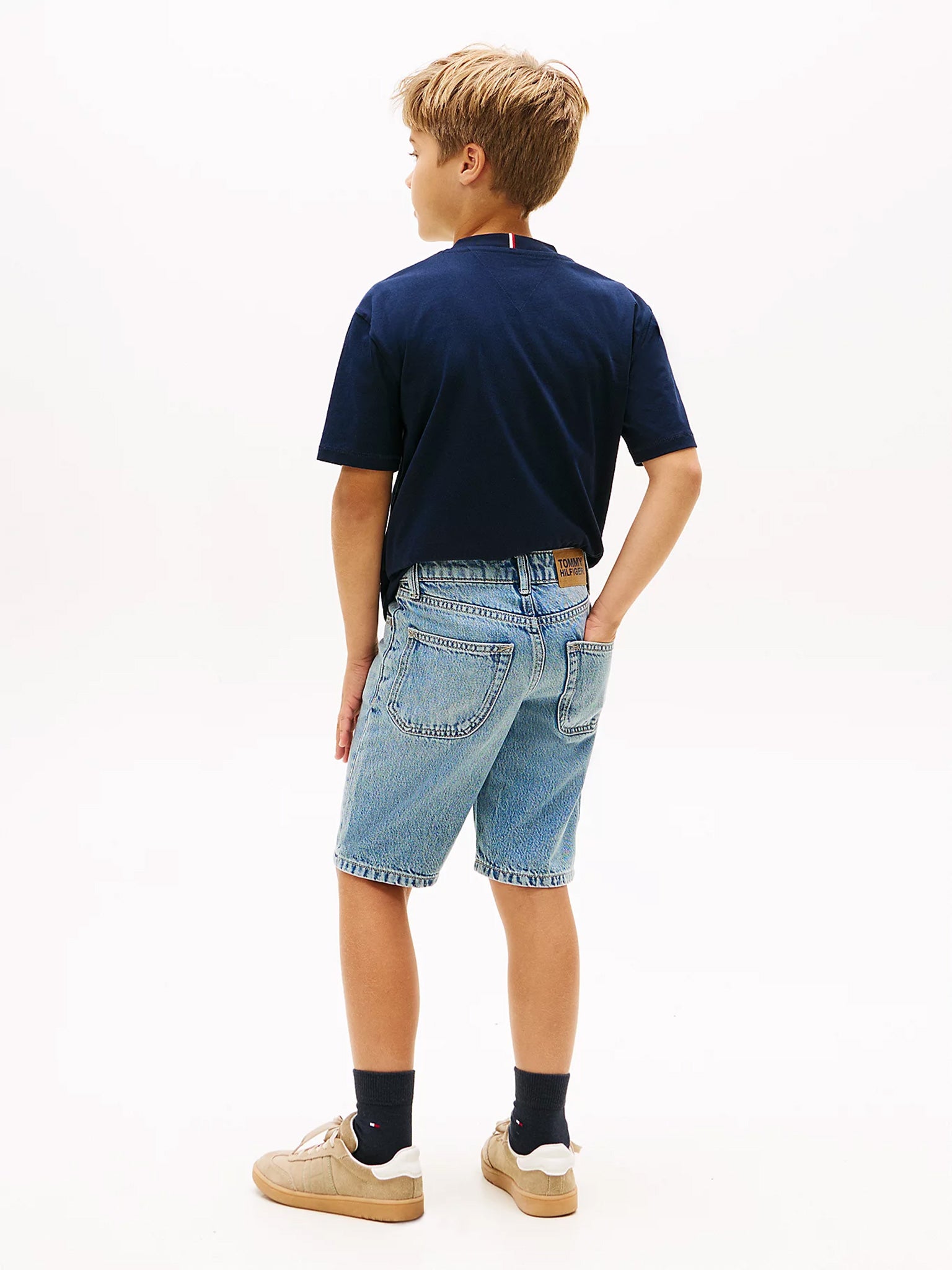Παιδική βερμούδα τζιν STRAIGHT MID BLUE DENIM SHORTS KB0KB102371CF | KB0KB102371CF