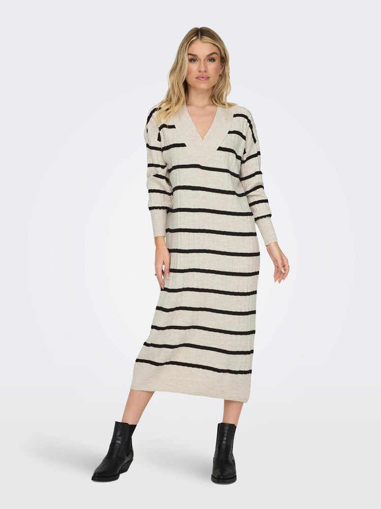 Γυναικείο φόρεμα Midi V-Neck Knitted Dress 15236372 | 15236372