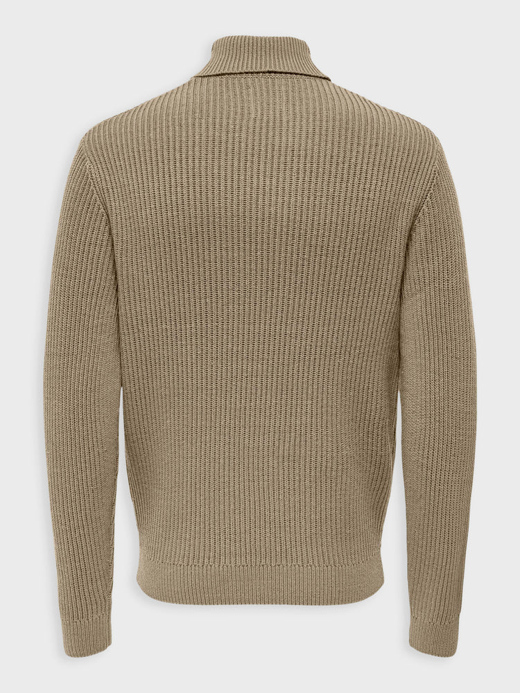 Ανδρική μπλούζα ζιβάγκο ONSFERGAL LIFE REG 7 RIB ROLL KNIT 22030312 | 22030312