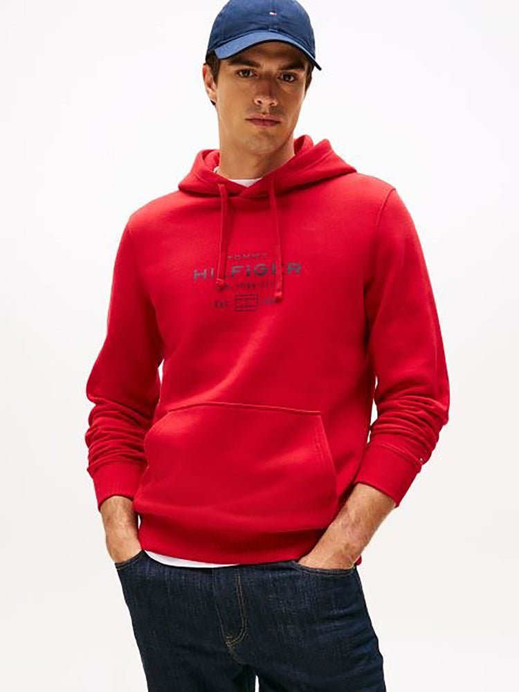 Ανδρική μπλούζα φούτερ OVAL GRAPHIC HOODIE MW0MW40864XLD | MW0MW40864XLD