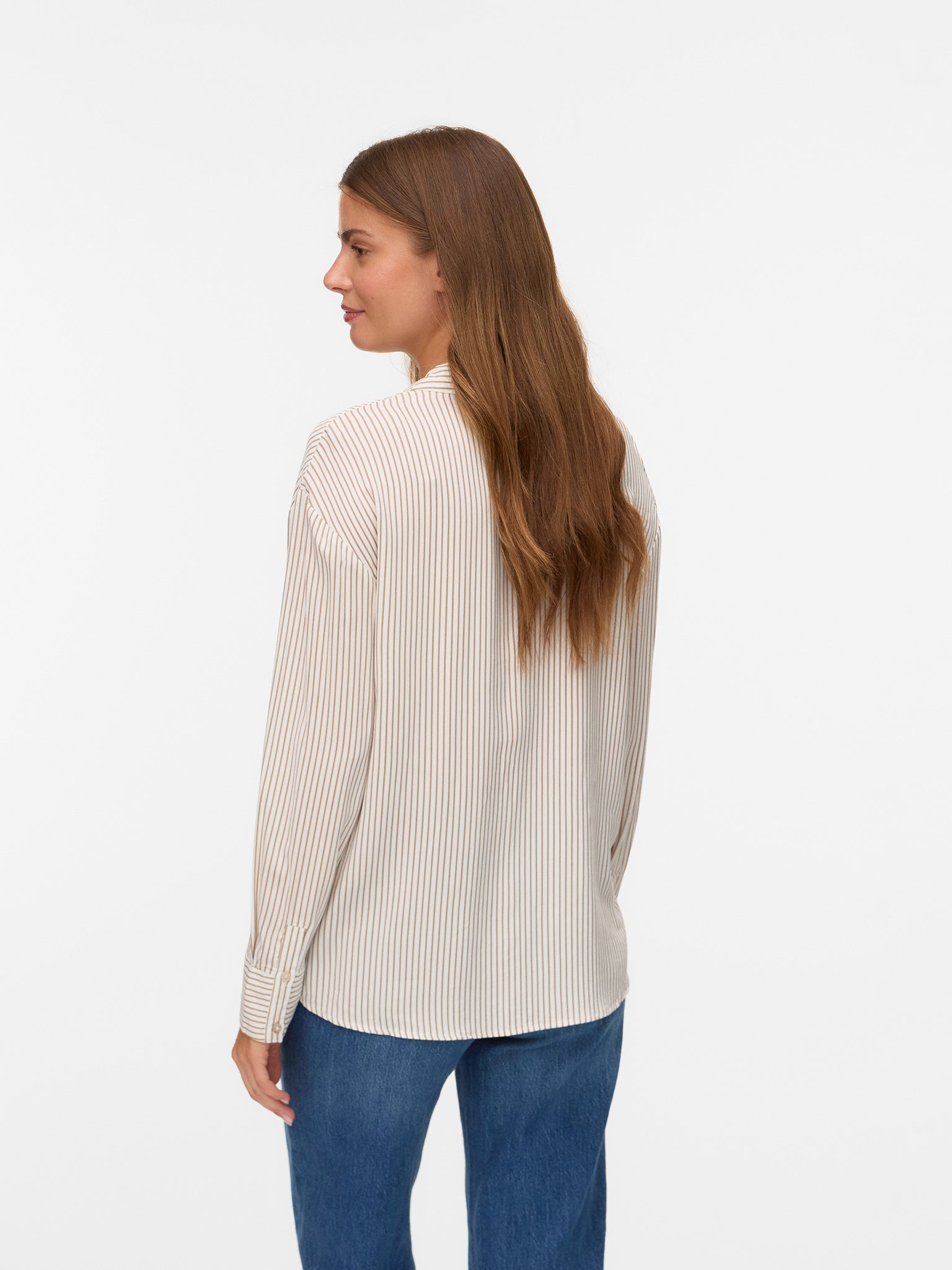 Γυναικείο πουκάμισο ριγέ VMALICE LS SHIRT WVN NOOS 10341535 | 10341535