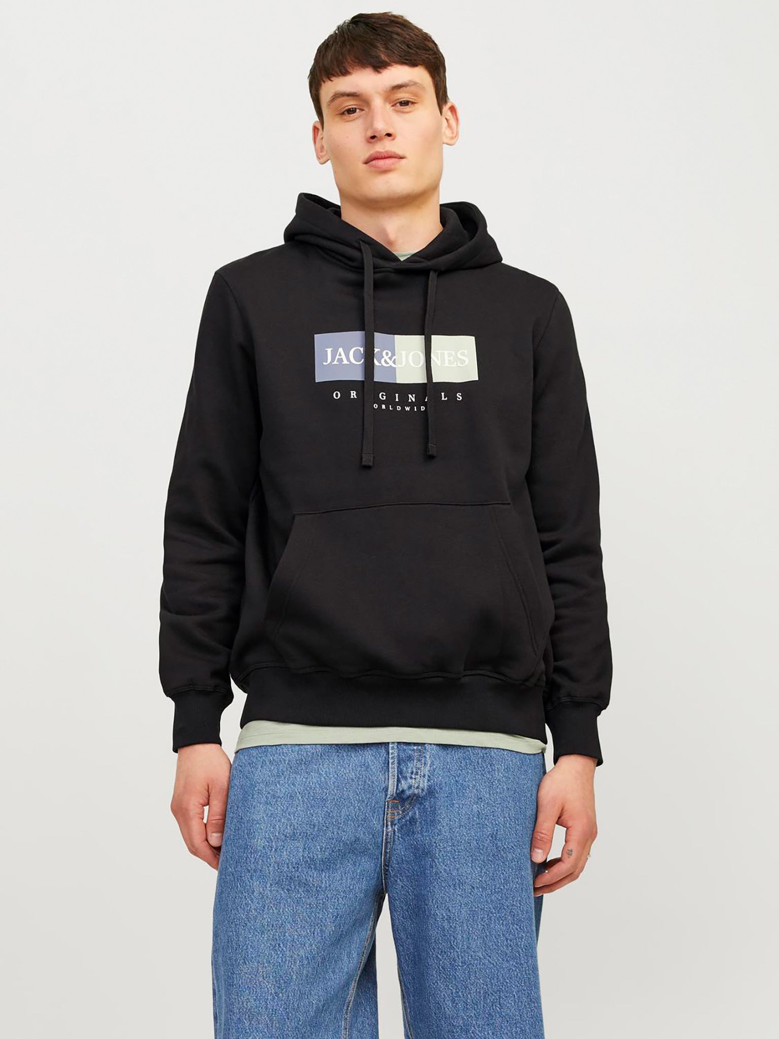 Ανδρική μπλούζα φούτερ JORFREDERIKSBERG BOX SWEAT HOOD 12262513 | 12262513