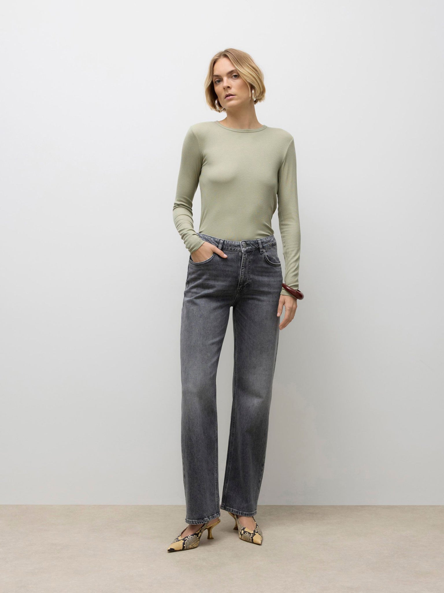 Γυναικεία μπλούζα ριπ AWIRWINA LS O-NECK TOP NOOS 10300893 | 10300893