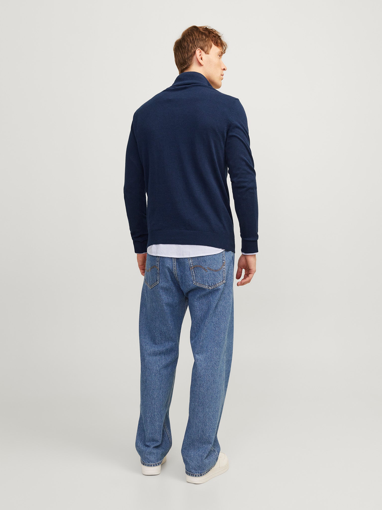 Ανδρική μπλούζα πλεκτή JJEEMIL KNIT HALF ZIP NOOS 12189339 | 12189339
