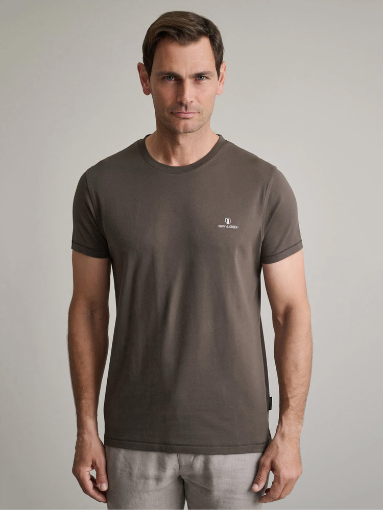 Ανδρικό t-shirt olive brown 24MO.001/P.3 | 24MO.001/P.3