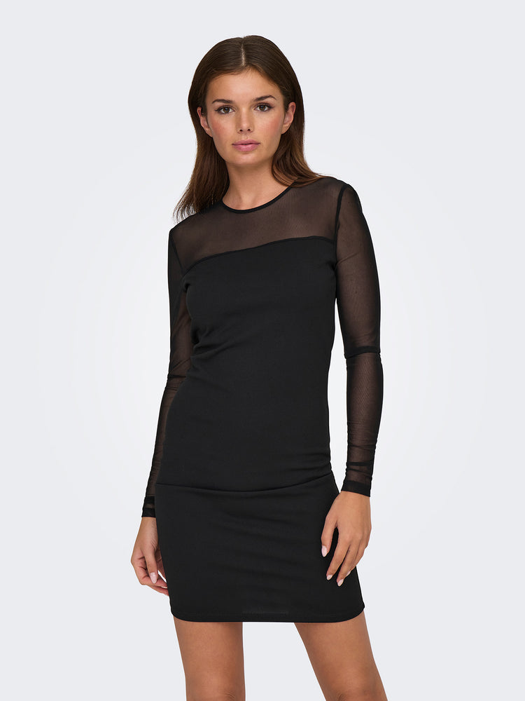 Γυναικείο φόρεμα ONLNEW SANDY L/S MESH MIX DRESS JRS 15336837 | 15336837