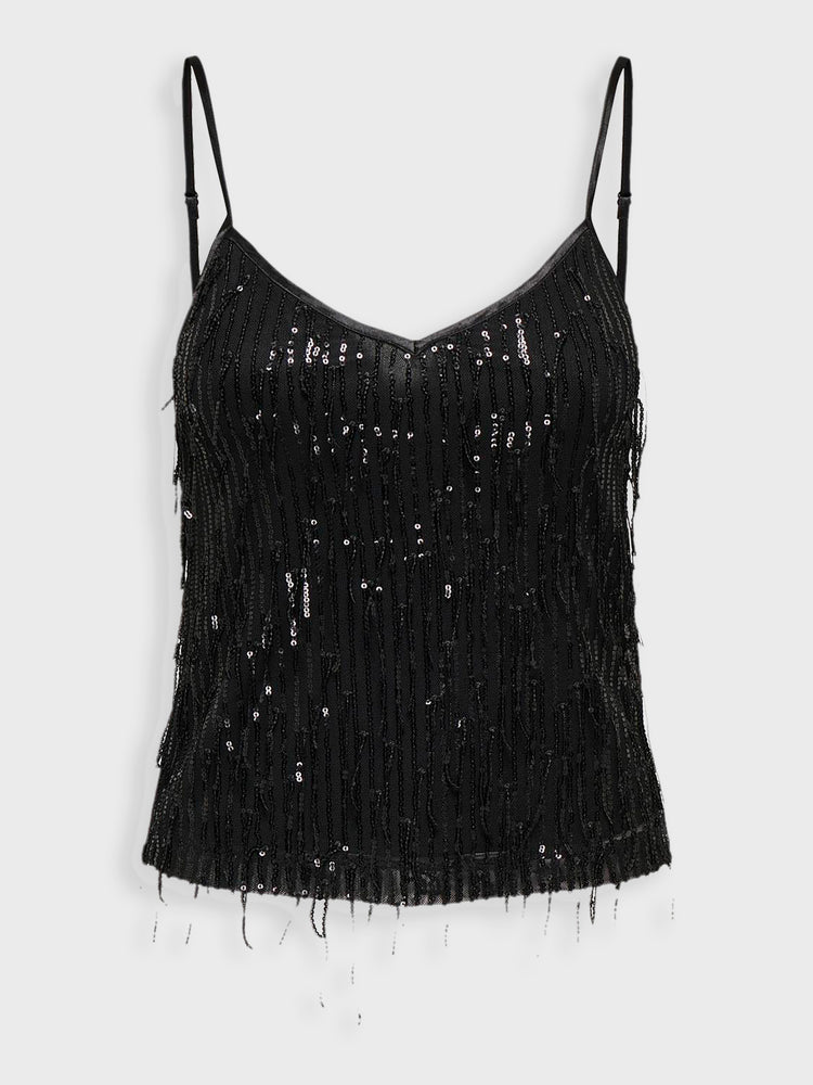 Γυναικείο top ONLSPACY SEQUINS SINGLET WVN 15331802 | 15331802