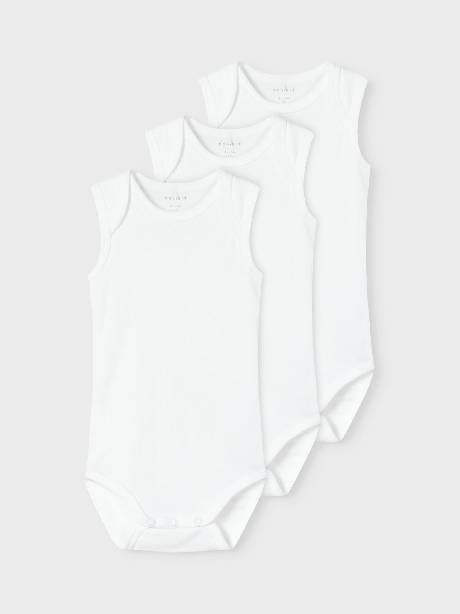 Βρεφικά κορμάκια σετ 3 τεμ NBNBODY 3P TANK SOLID WHITE 3 NOOS 13209201 | 13209201