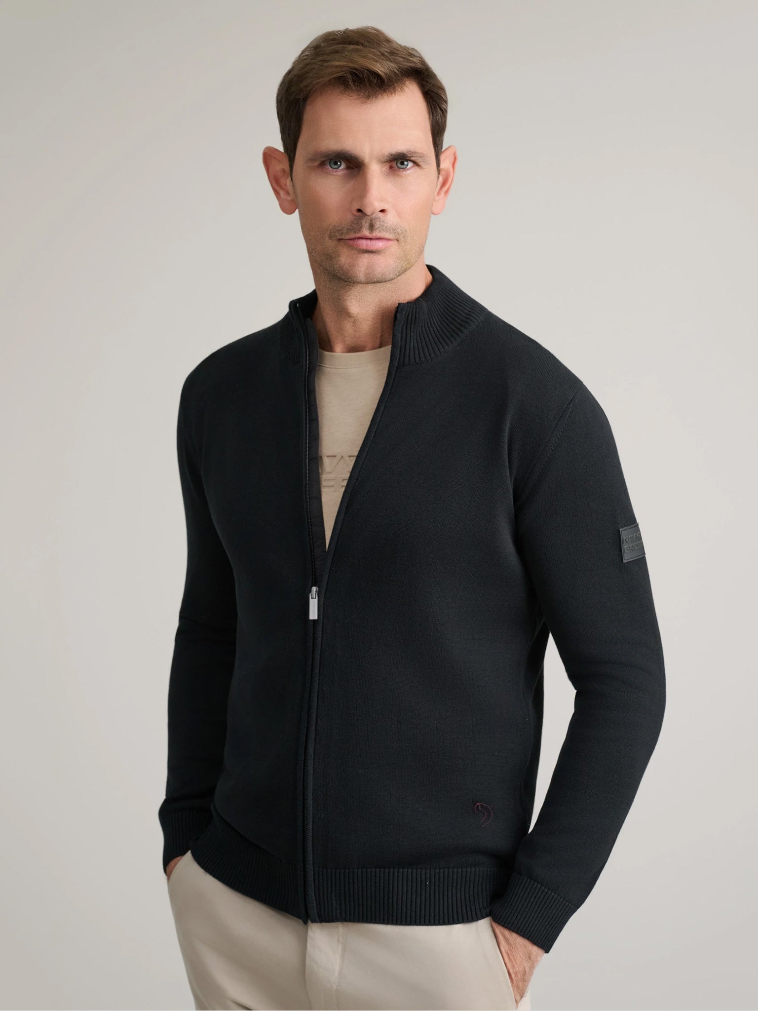 Ανδρική ζακέτα πλεκτή black 24YM.998/GZ.1 | 24YM.998/GZ.1