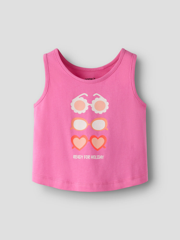 Παιδική μπλούζα μακό sunglasses NMFVIGEA TANK SHORT TOP 13241642 | 13241642