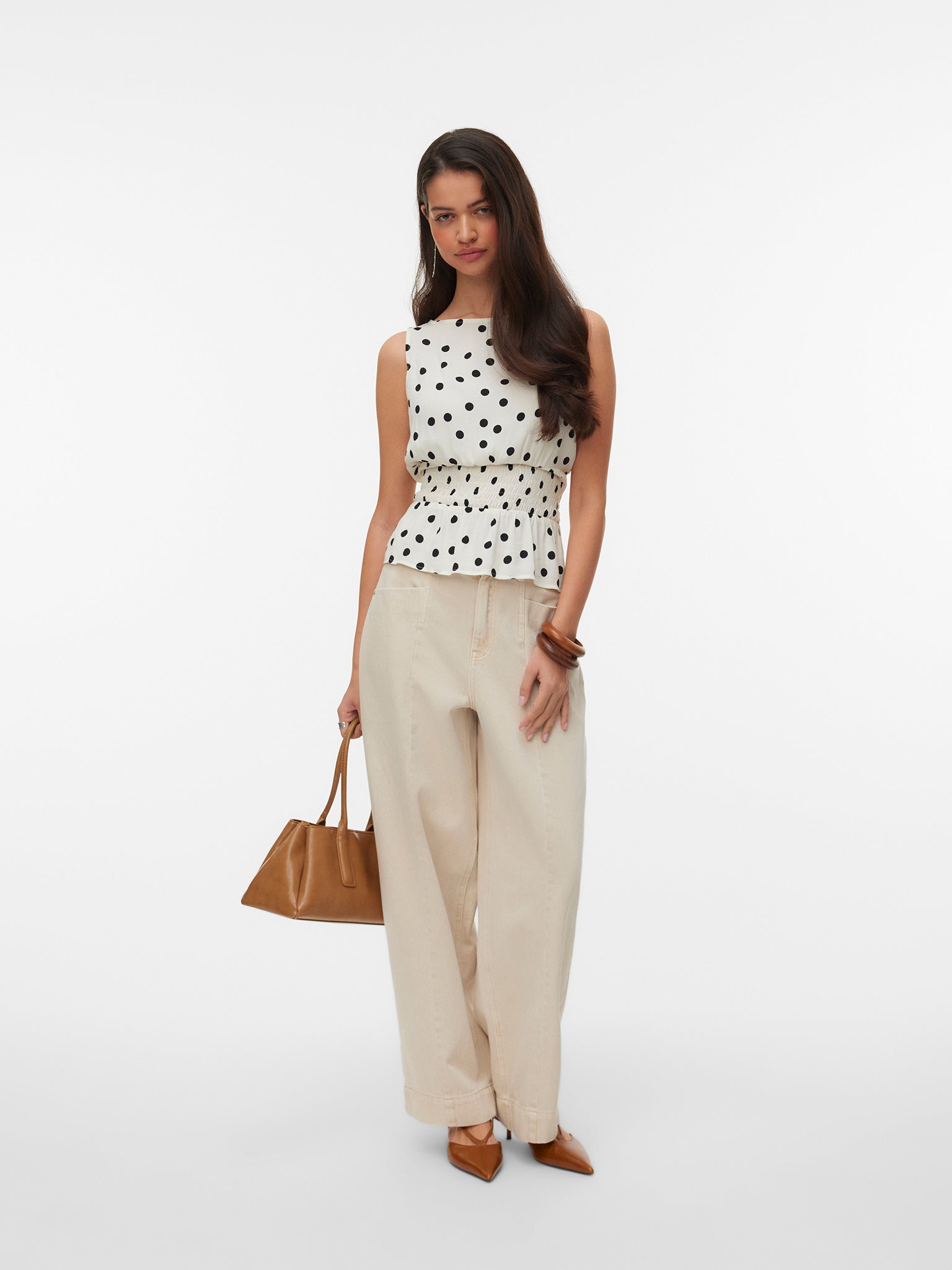 Γυναικεία μπλούζα πουά VMELISA S/L SMOCK DETAIL TOP 10347963 | 10347963