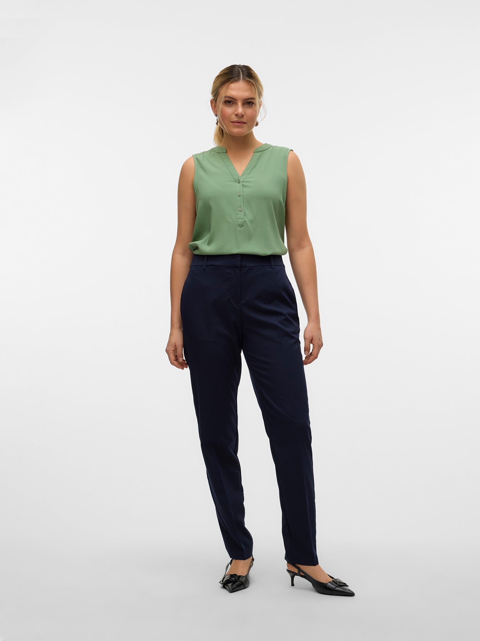 Γυναικείο παντελόνι VMNILA MW TAPERED PANT NOOS 10320940 | 10320940