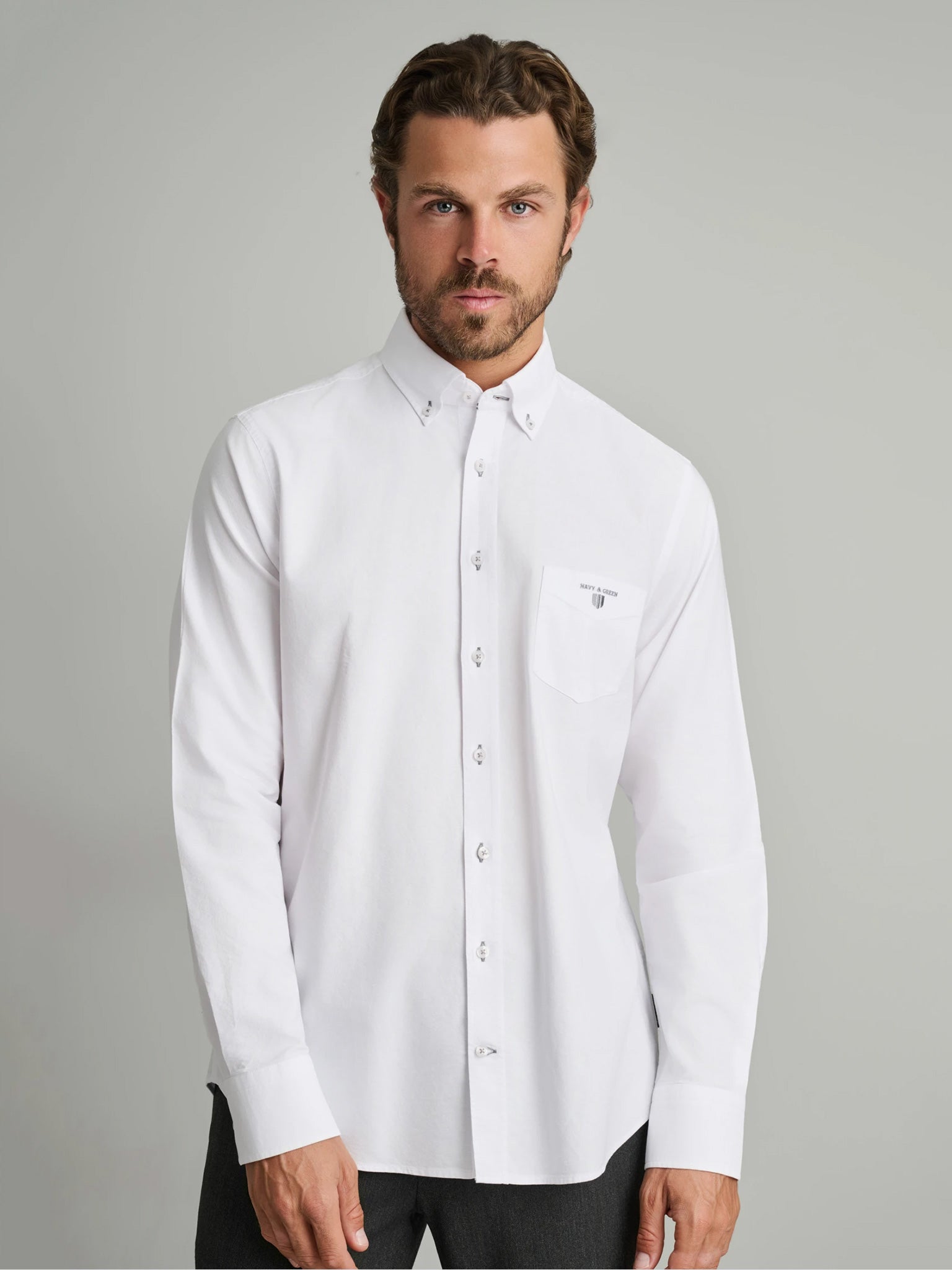 Ανδρικό πουκάμισο optic white 24NG.KR130/1B.1 | 24NG.KR130/1B.1