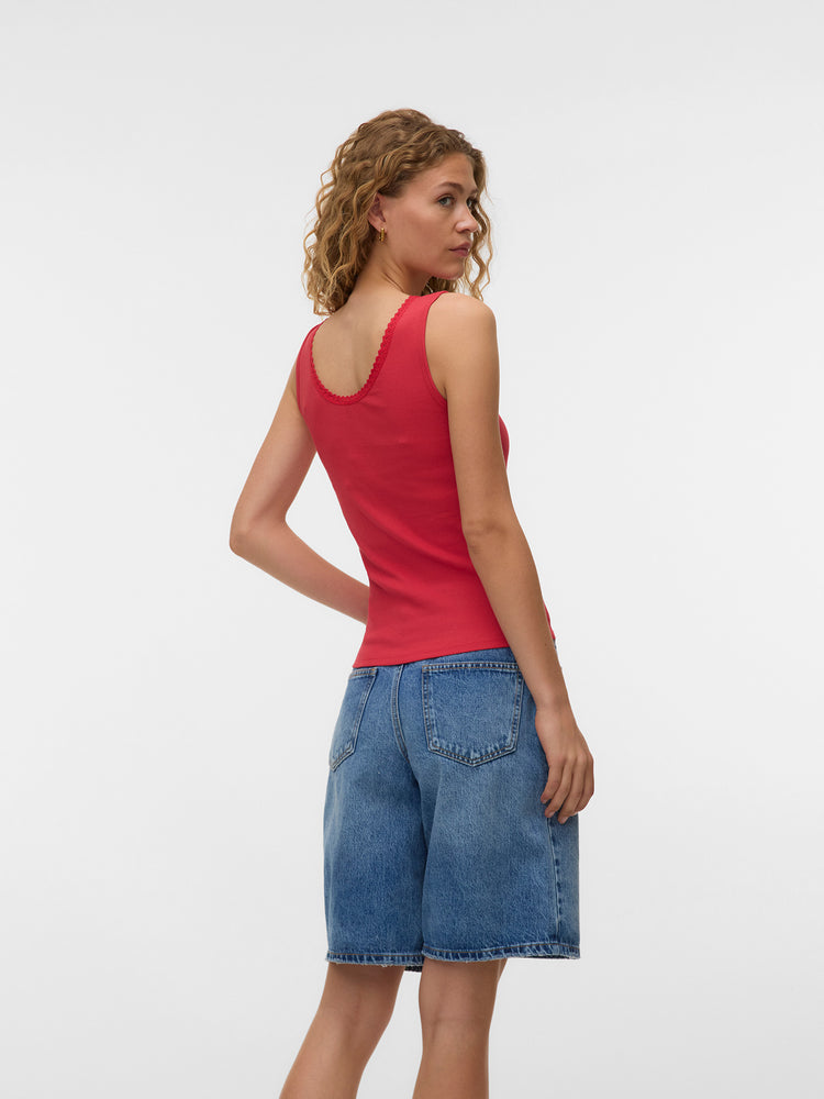 Γυναικεία μπλούζα VMTINNA SL U-NECK SHORT TOP 10339950 | 10339950