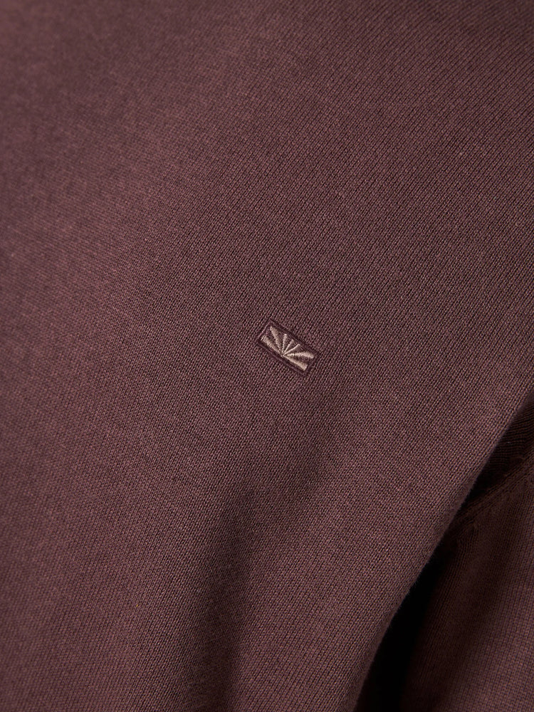 Ανδρική μπλούζα ψιλή πλέξη shadow mauve FBM014-001-09 | FBM014-001-09