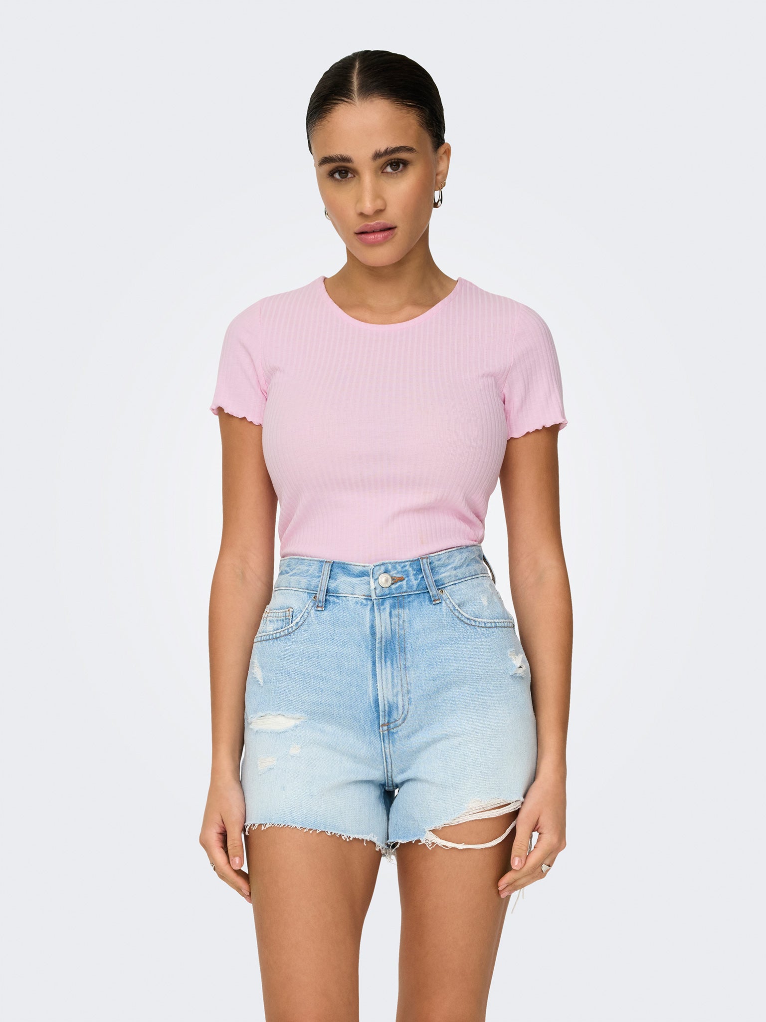 Γυναικεία μπλούζα crop ριπ ONLEMMA S/S SHORT TOP NOOS JRS 15201206 | 15201206