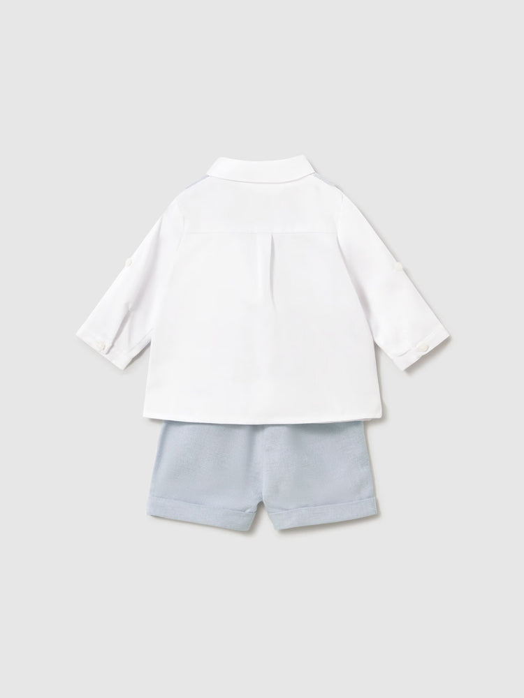 Βρεφικό σετ παντελόνι κοντό και γιλέκο | 26-01269-024