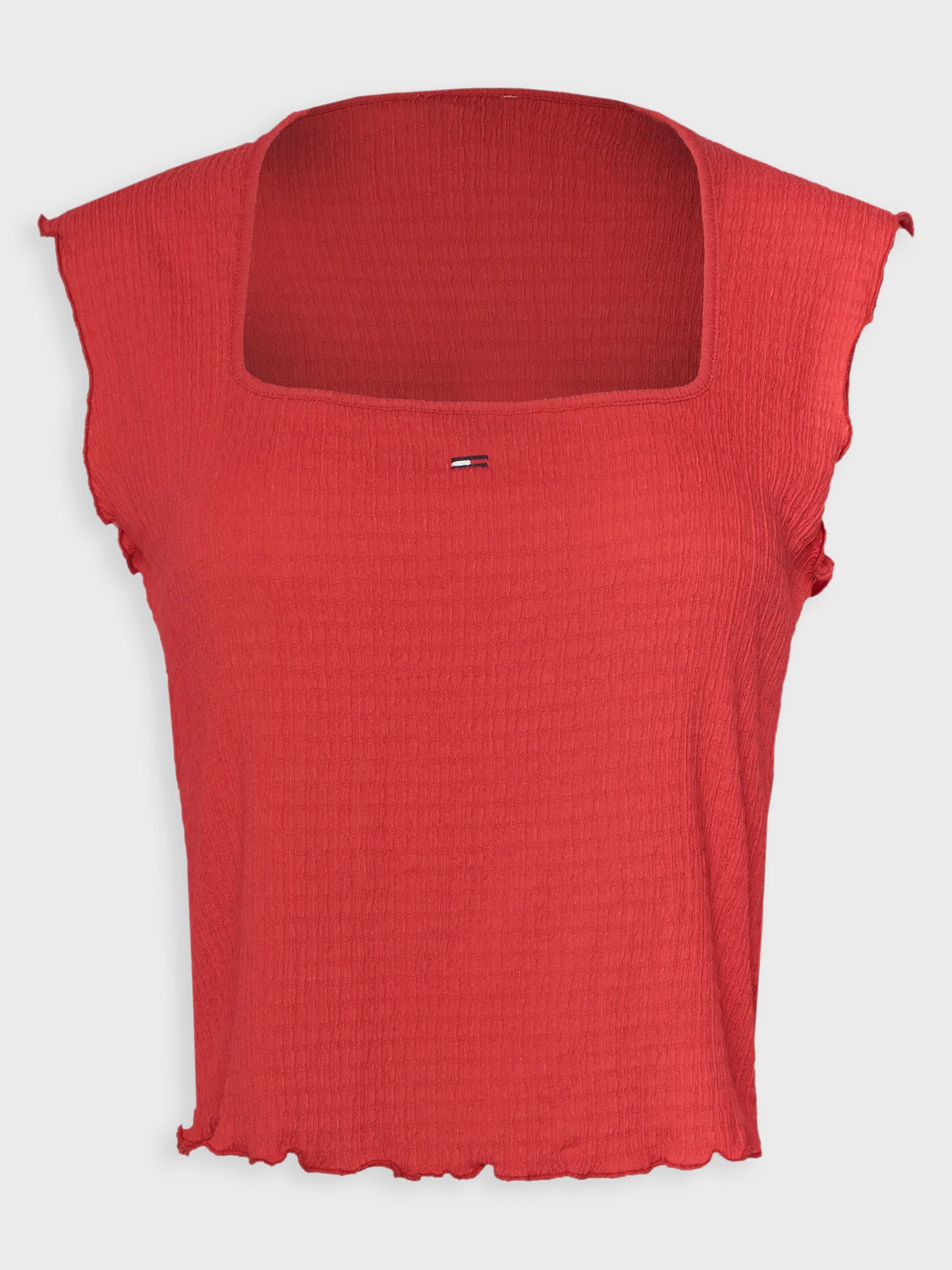 Γυναικεία μπλούζα γκοφρέ TJW SLIM SH SQUARE NCK SMOCK TOP DW0DW22220XK3 | DW0DW22220XK3