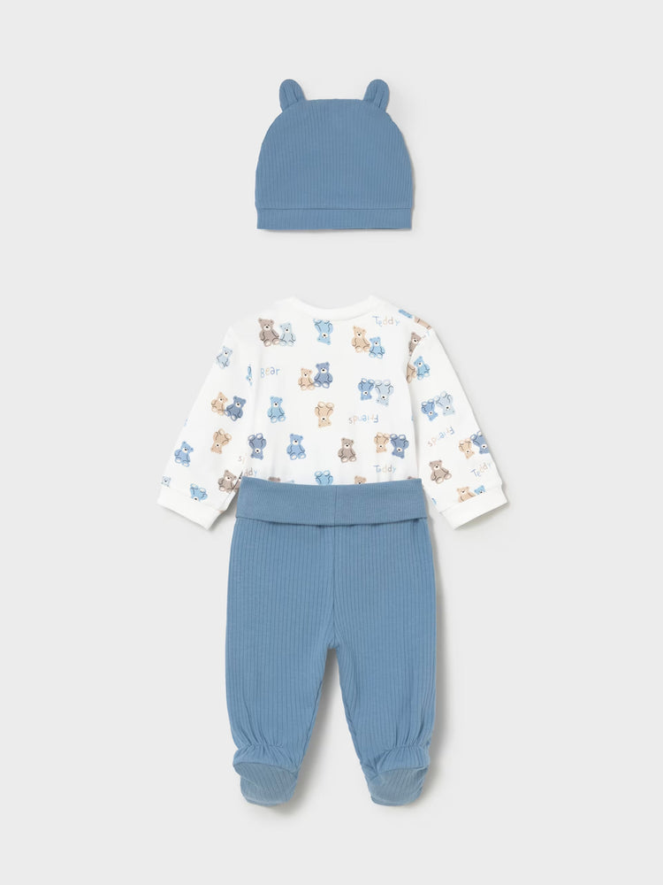 Βρεφικό σύνολο 3 τεμ με σκούφο | 26-01504-077