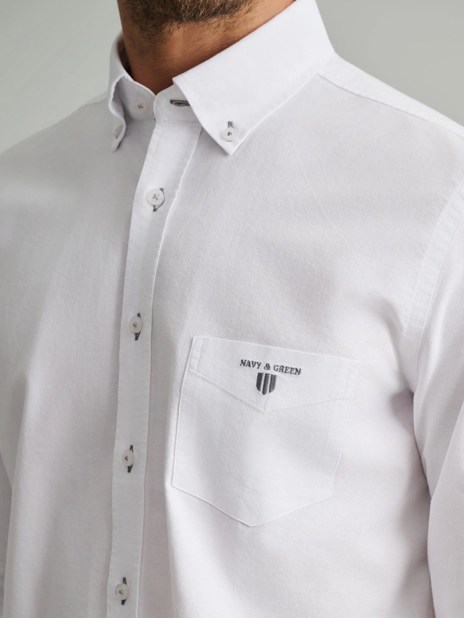 Ανδρικό πουκάμισο optic white 24NG.KR130/1B.1 | 24NG.KR130/1B.1