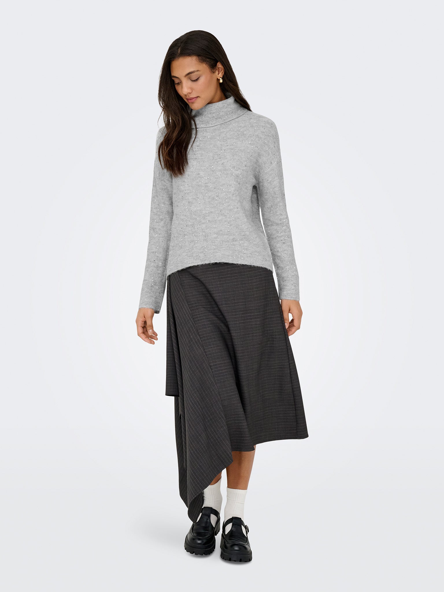 Γυναικεία μπλούζα γκλίτερ ONLARIZONA LS SEQUINS ROLLNECK PULL KNT 15358450 | 15358450