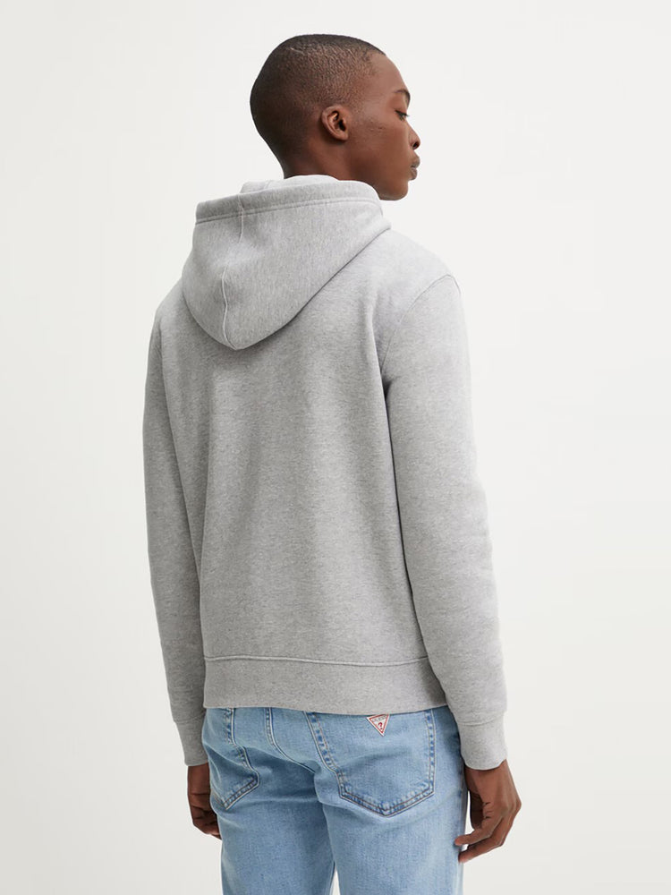 Ανδρική μπλούζα φούτερ μελανζέ hood slim mini logo M4YQ22K9V31H90Z | M4YQ22K9V31H90Z