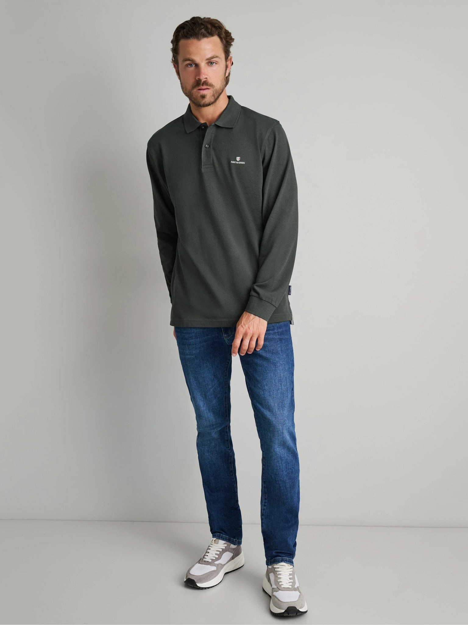 Ανδρική μπλούζα polo deepest green 24GE.500.8 | 24GE.500.8