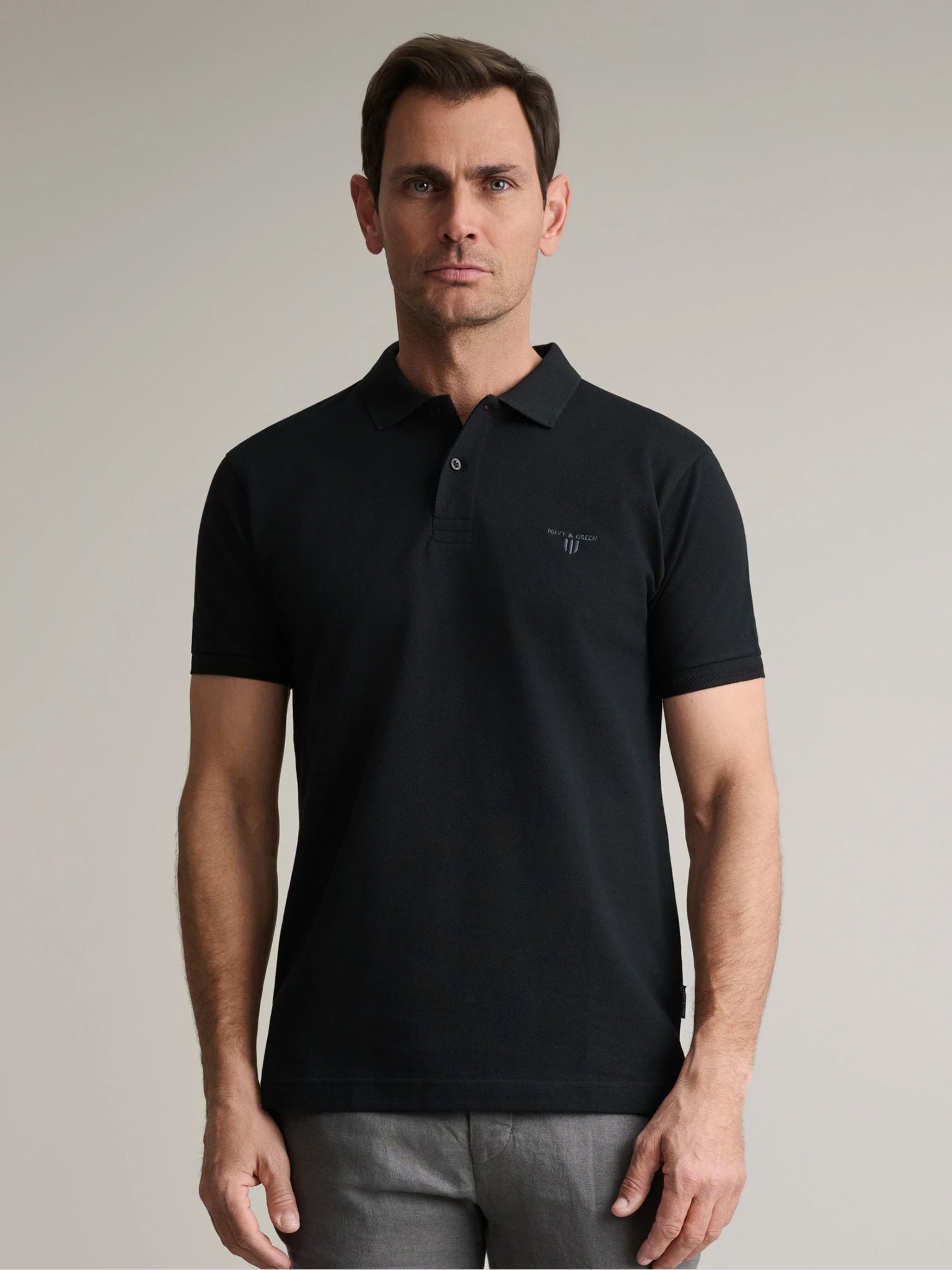 Ανδρικό polo black 24EY.007/PL/YL.2 | 24EY.007/PL/YL.2