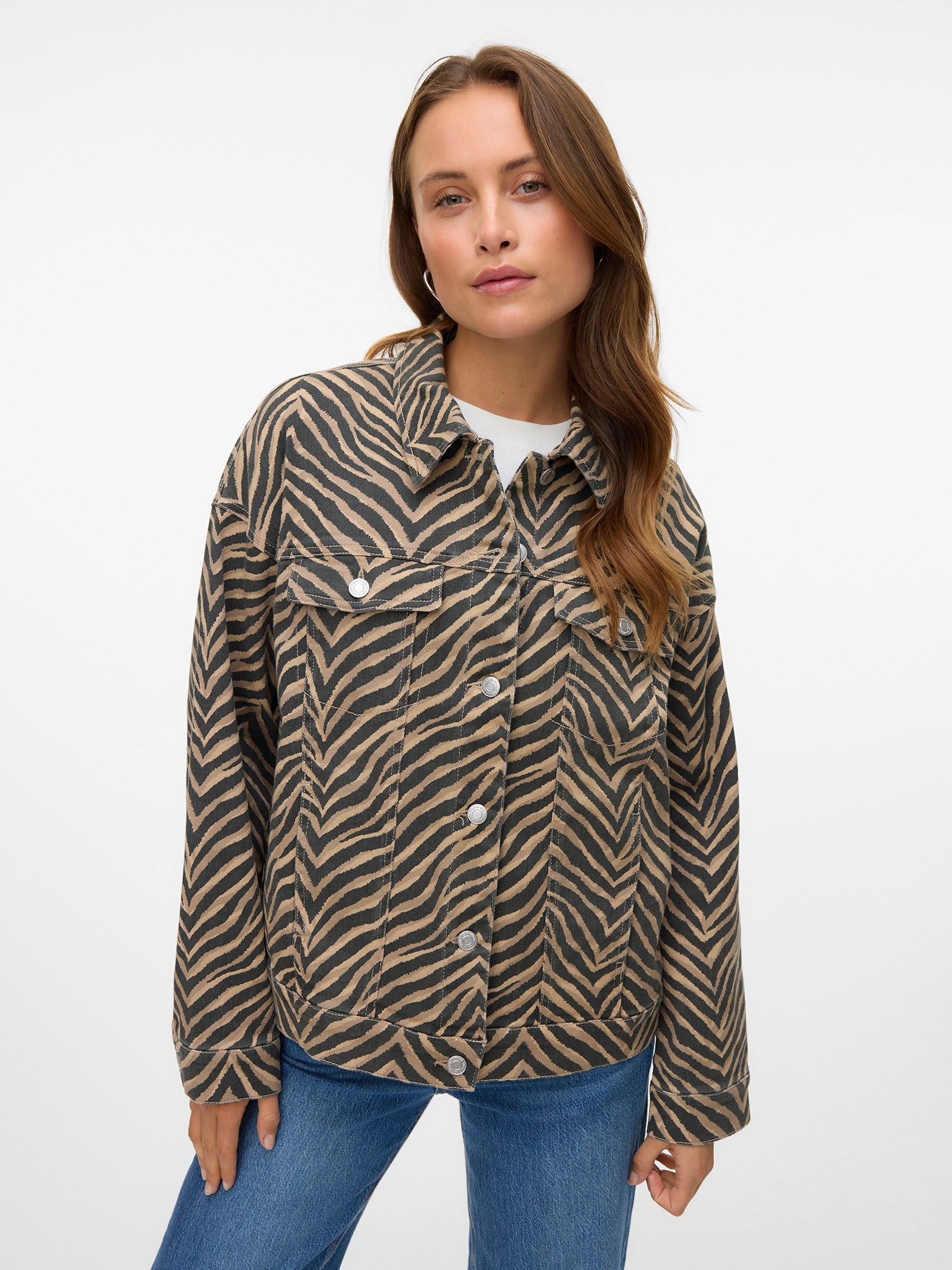Γυναικείο τζάκετ τζιν oversized VMTESSA LS OVERSIZE DNM AOP JACKET NOOS 10329961 | 10329961