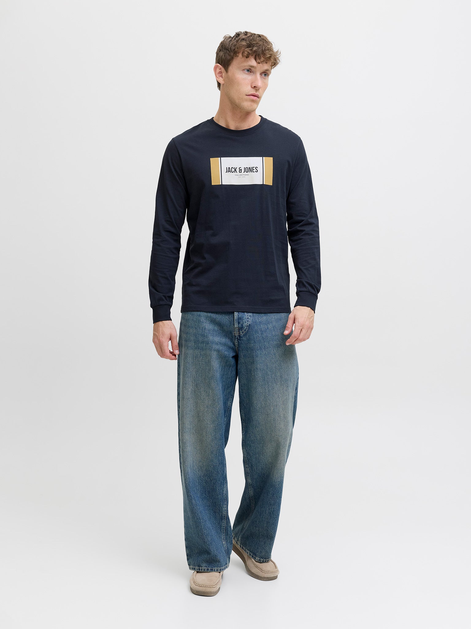 Ανδρική μπλούζα JJHAYATO TEE LS CREW NECK BTS 12282290 | 12282290