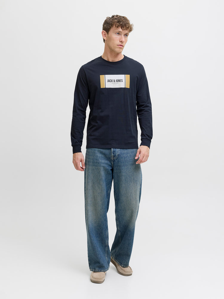 Ανδρική μπλούζα JJHAYATO TEE LS CREW NECK BTS 12282290 | 12282290
