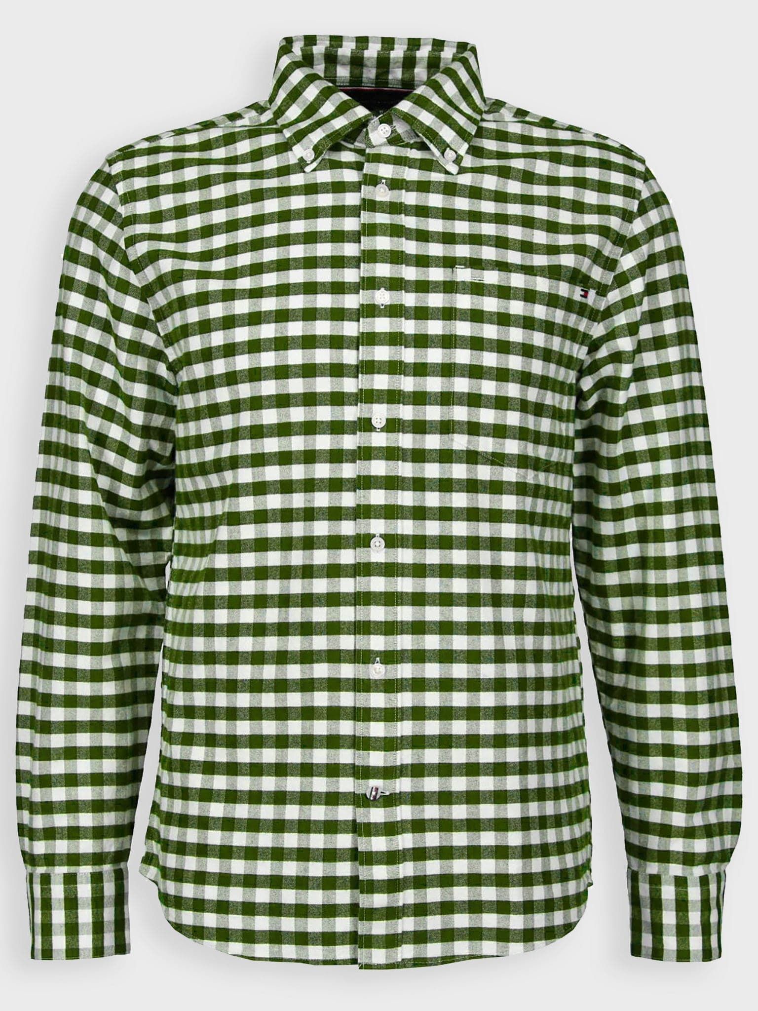 Ανδρικό πουκάμισο OXFORD BRUSHED GINGHAM RF  SHIRT MW0MW333090N1 | MW0MW333090N1