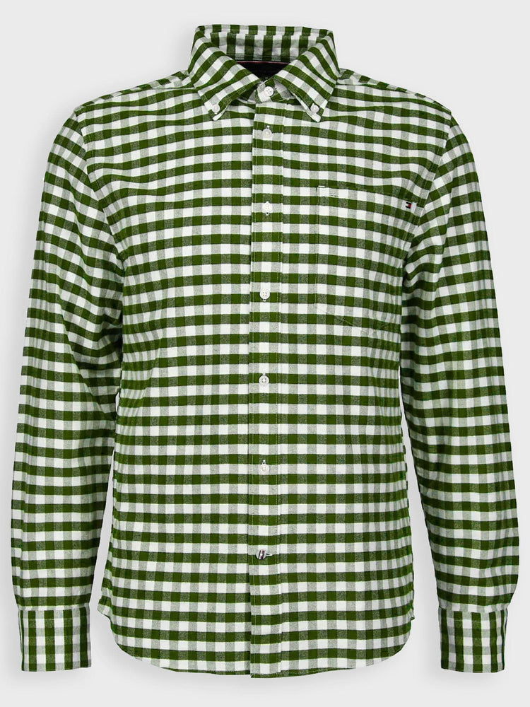 Ανδρικό πουκάμισο OXFORD BRUSHED GINGHAM RF  SHIRT MW0MW333090MT | MW0MW333090N1