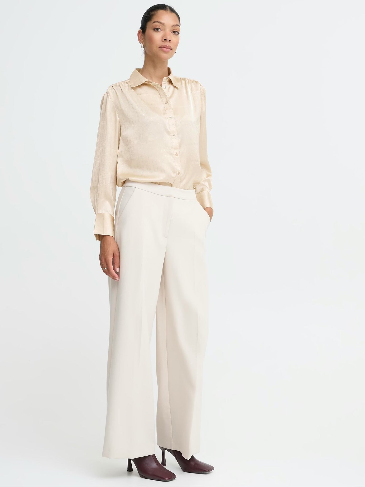 Γυναικείο πουκάμισο με ρίγα λούρεξ 20818289 | 20818289