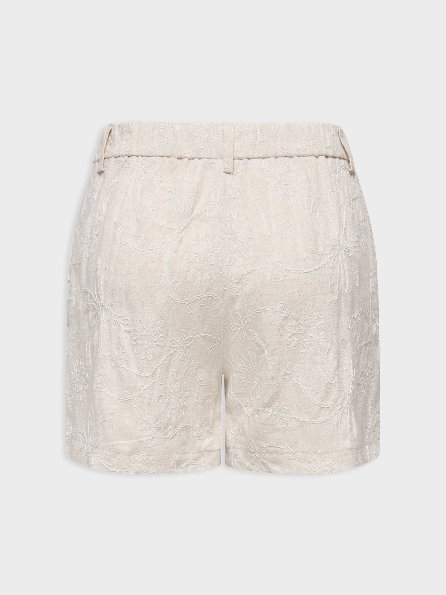 Γυναικείο σορτς λινό ONLSIESTA HW LINEN BL EMB SHORTS 15374119 | 15374119