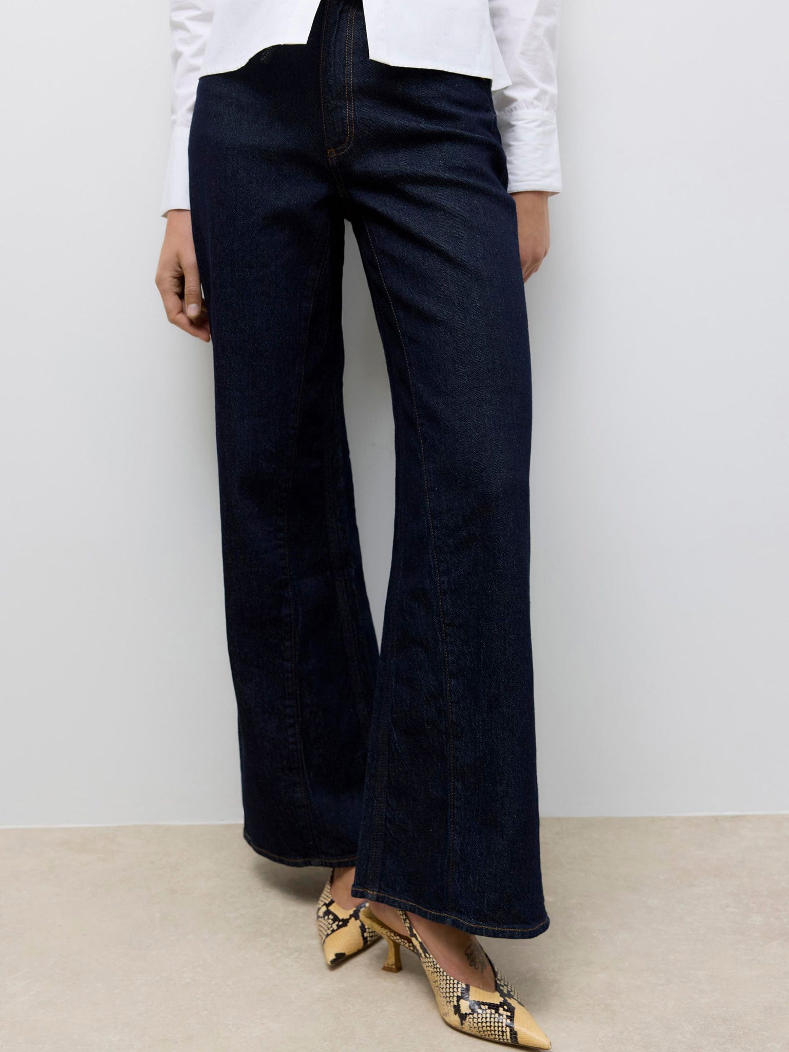Γυναικείο παντελόνι τζιν με ζώνη ύφασμα AWMADDIE HR BELT WIDE JEANS RA392 10318807 | 10318807