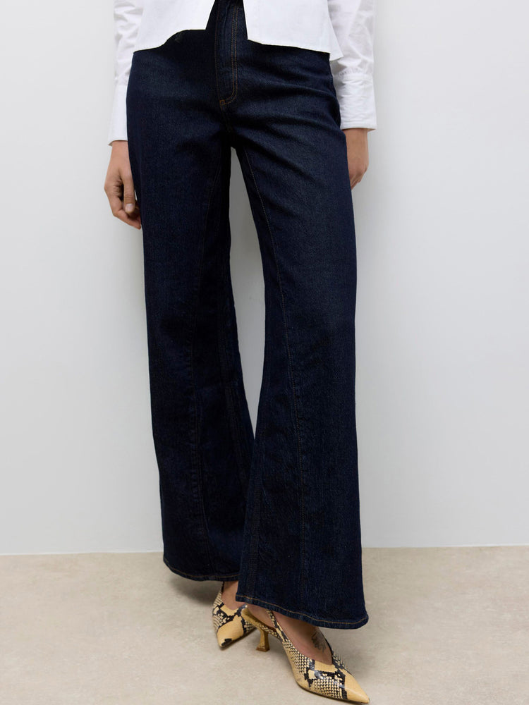 Γυναικείο παντελόνι τζιν με ζώνη ύφασμα AWMADDIE HR BELT WIDE JEANS RA392 10318807 | 10318807