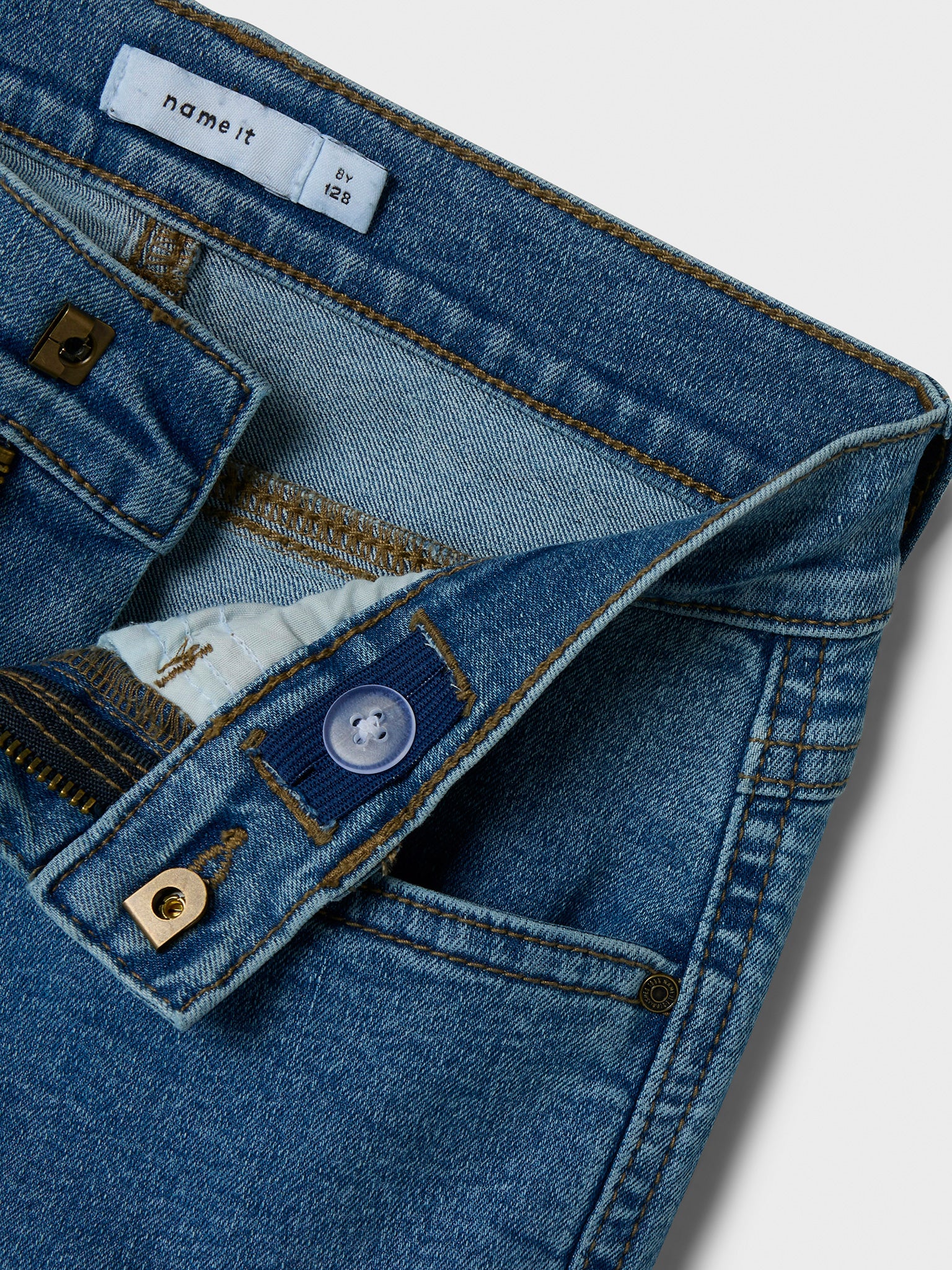 Εφηβικό παντελόνι τζιν medium blue NKFROSE WIDE JEANS 8808-DT 13244340 | 13244340
