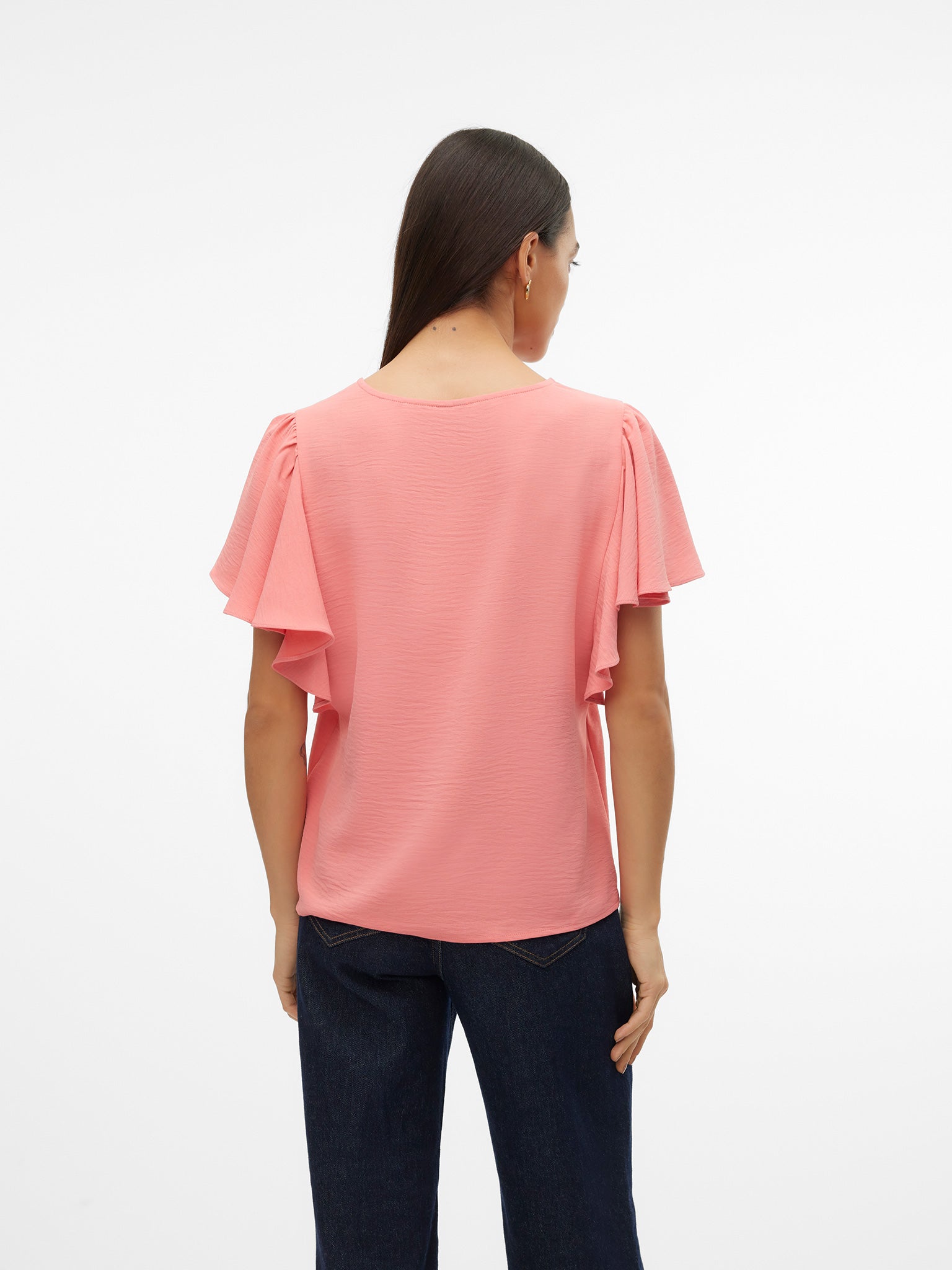 Γυναικεία μπλούζα VMALVA SS FRILL TOP WVN EXP 10327301 | 10327301