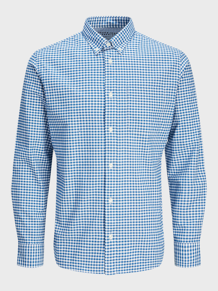 Ανδρικό πουκάμισο καρό JPRBROOK OXFORD SHIRT L/S NOOS 12192150 | 12192150