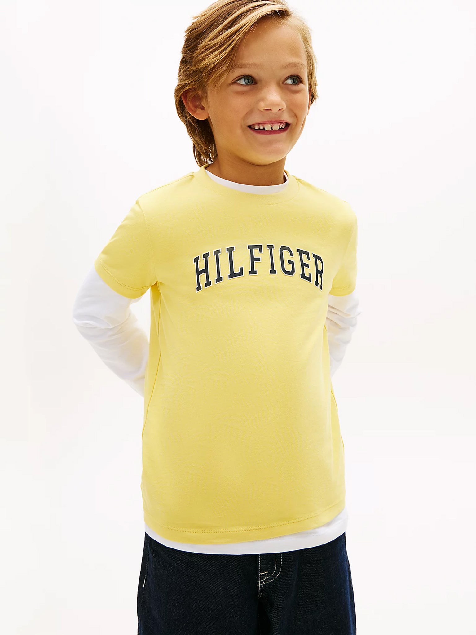 Παιδική μπλούζα μακό HILFIGER VARSITY T-SHIRT KB0KB10420ZGP | KB0KB10420ZGP