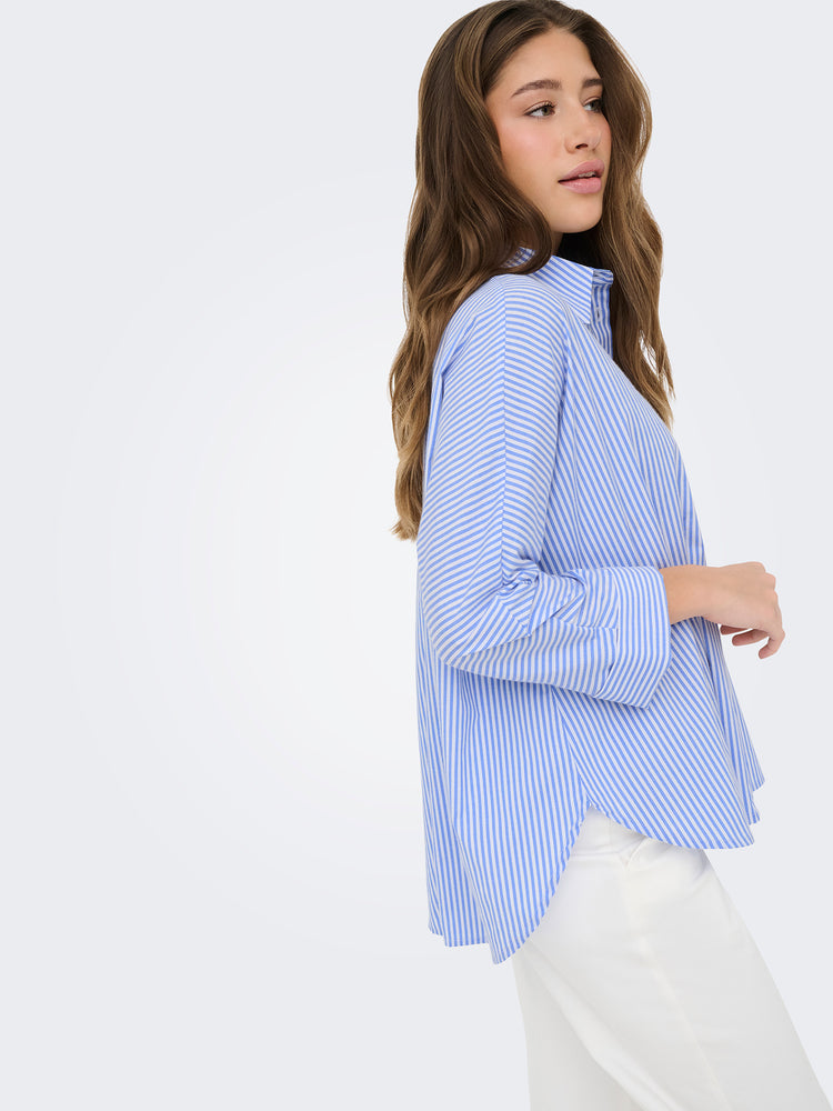 Γυναικείο πουκάμισο με ρίγες ONLGRACE BERSA LS SHIRT WVN 15371427 | 15371427