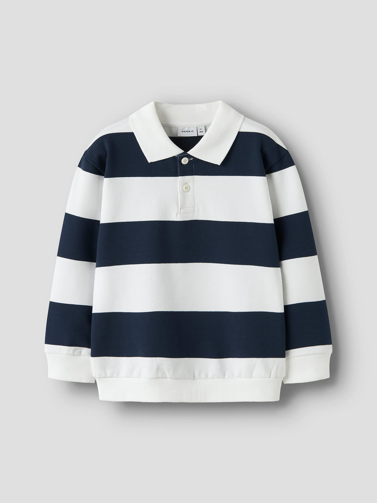 Παιδική μπλούζα polo ριγέ NMMLEOPOLD LS NREG SWEAT UNB 13246305 | 13246305