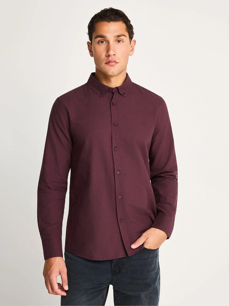 Ανδρικό πουκάμισο Basic Shadow mauve FBM014-002-05 | FBM014-002-05