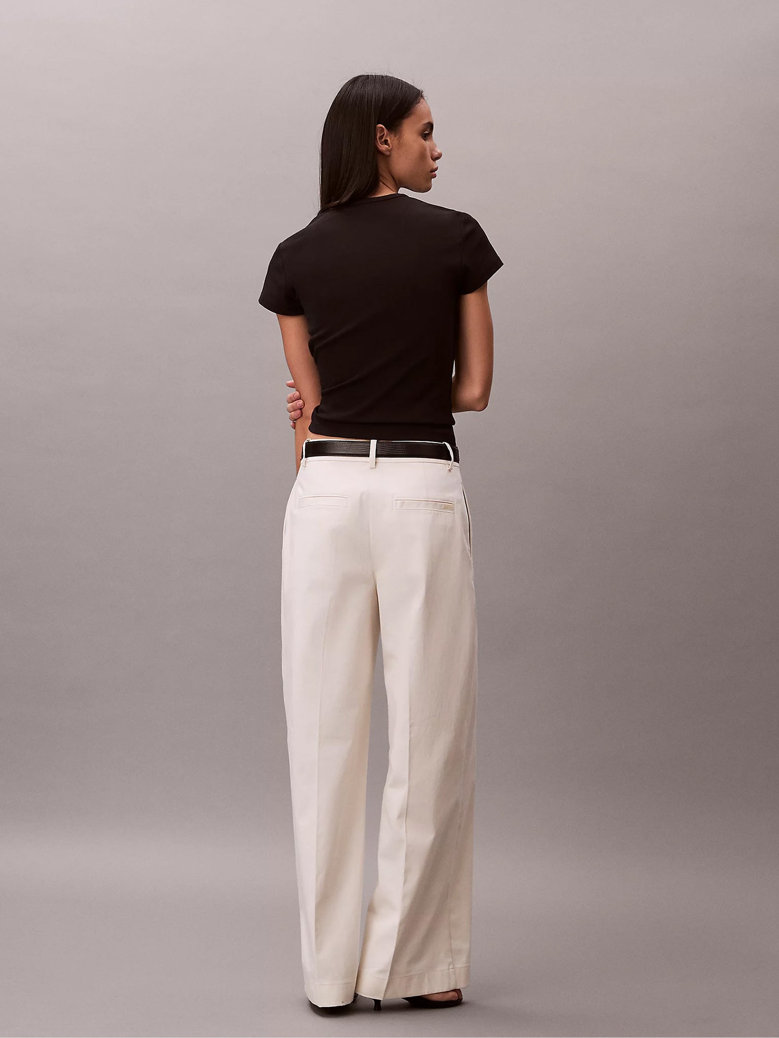 Γυναικείο παντελόνι υφασμάτινο baggy | LV047F621GYAS