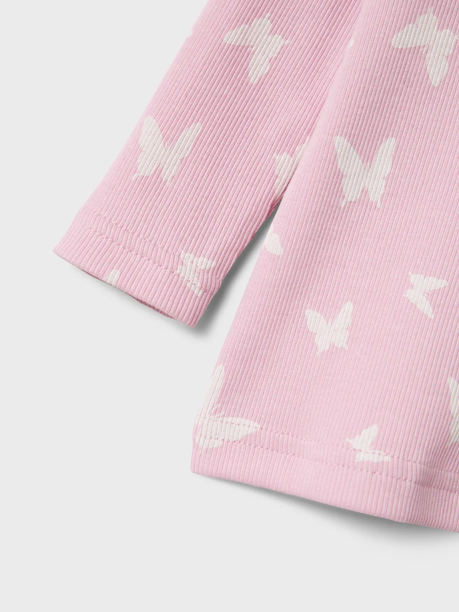 Παιδική πιτζάμα ριπ NMFNIGHTSET PINK BUTTERFLY RIB NOOS 13232976 | 13232976