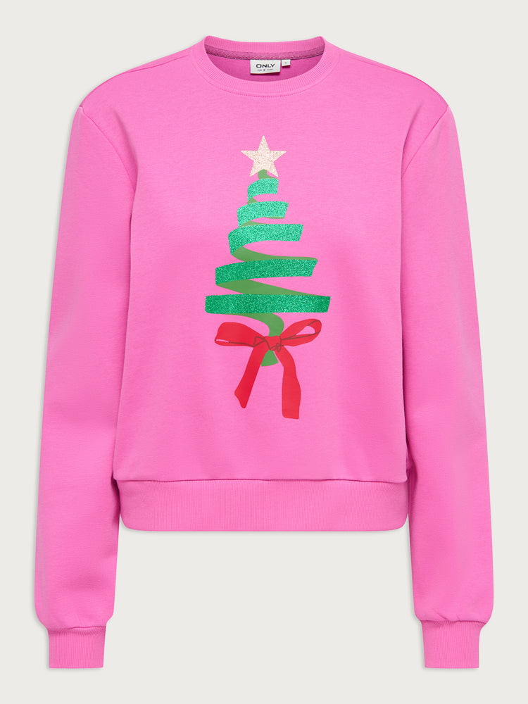 Γυναικεία μπλούζα φούτερ ONLYDA XMAS L/S O-NECK BOX SWT 15270956 | 15270956
