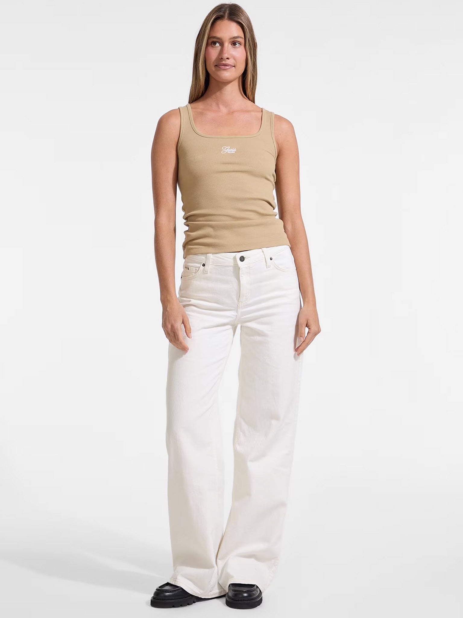 Γυναικείο παντελόνι τζιν wide leg - eco regen agate str W5GA0YD5M62GJWI | W5GA0YD5M62GJWI
