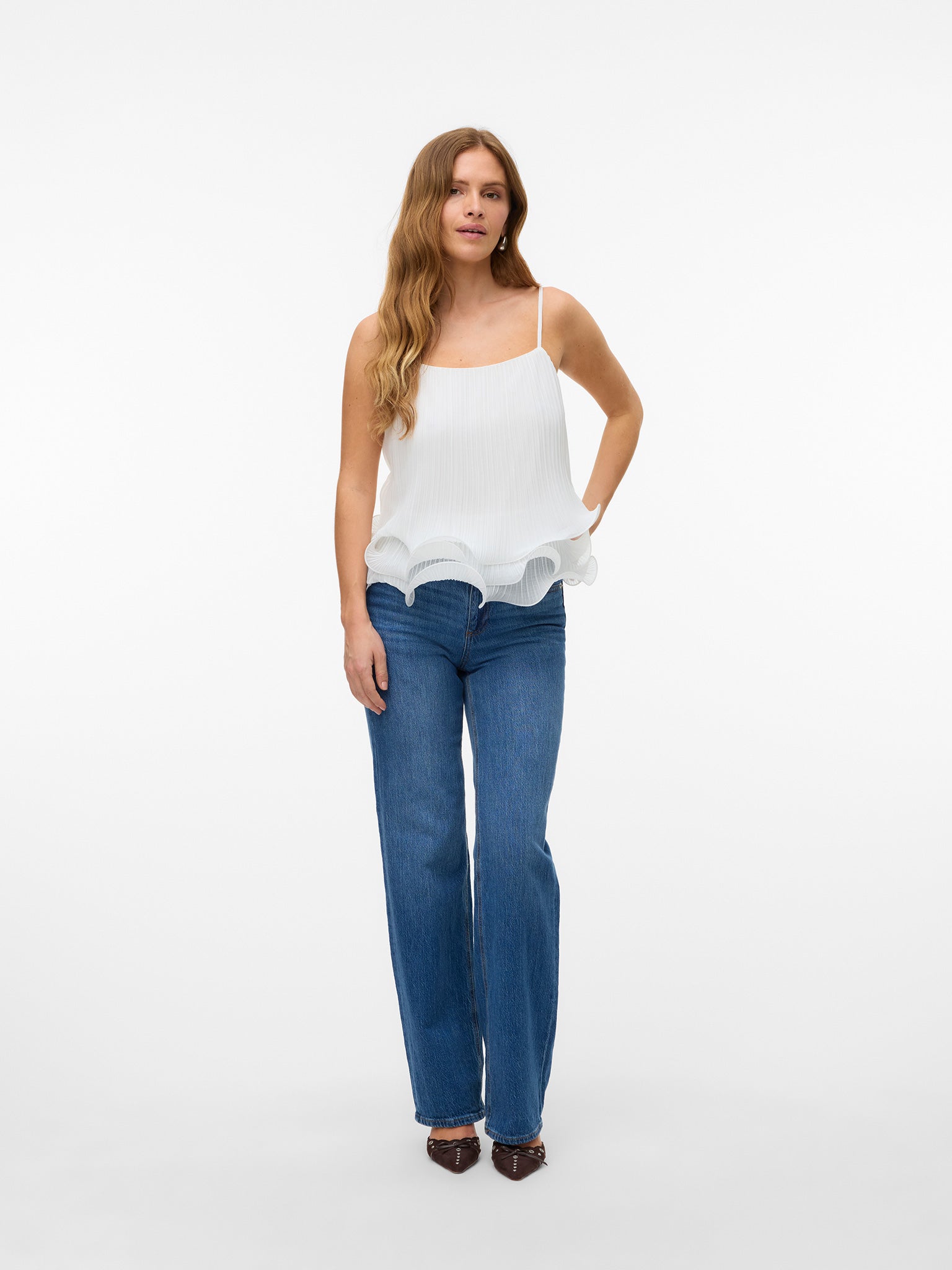 Γυναικείο top πλισέ VMNOVA SL PLEATED TOP WVN EXP 10337112 | 10337112