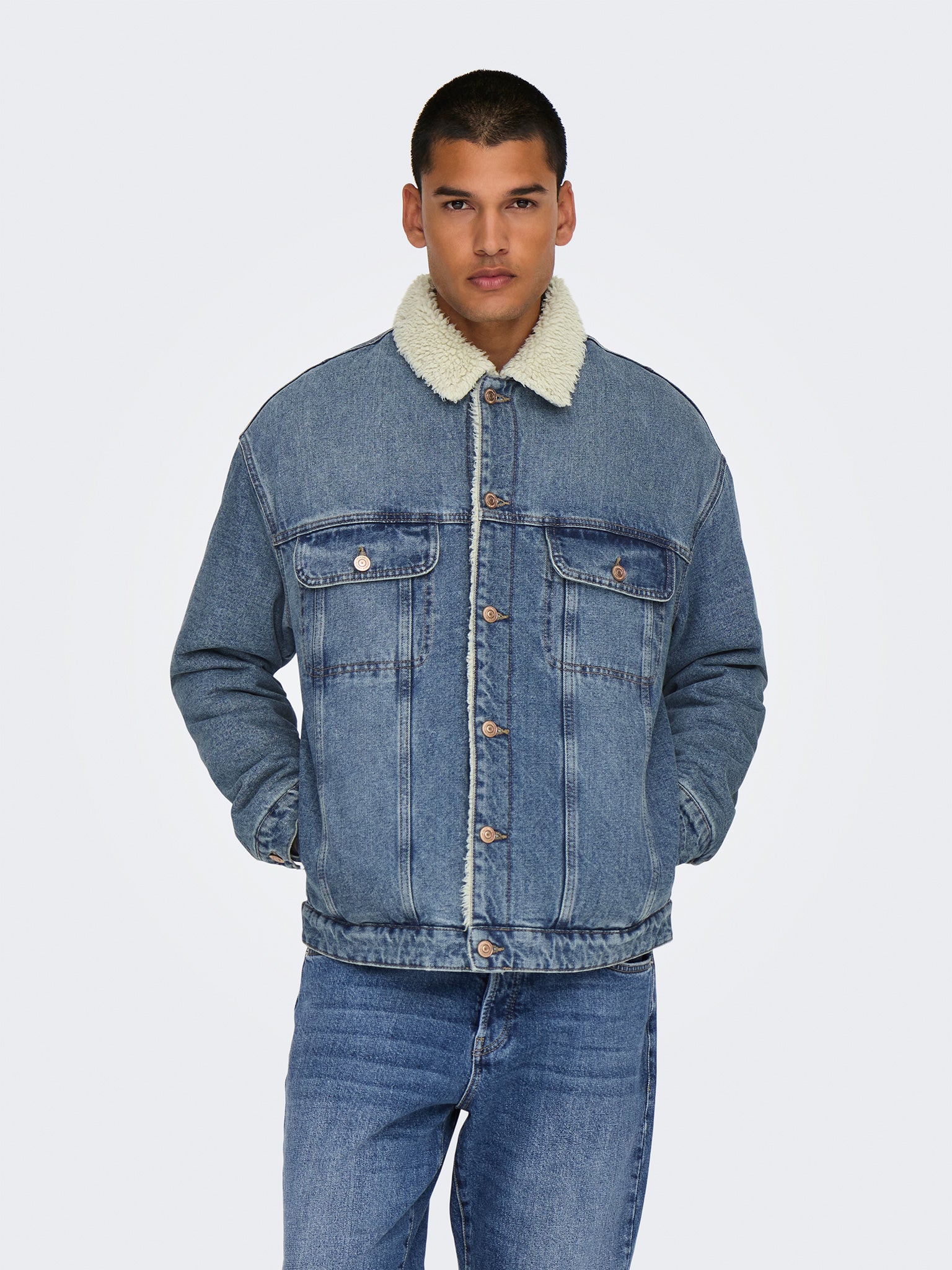 Ανδρικό τζάκετ τζιν ONSWILSON SHERPA DBTINT 0970 DNM JACKET 22030970 | 22030970